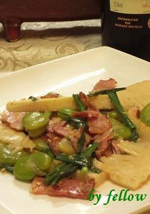 筍とそら豆の豆乳ソテー-レシピのメイン写真
