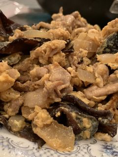 豚肉とたまごとキクラゲの炒め物-レシピのメイン写真