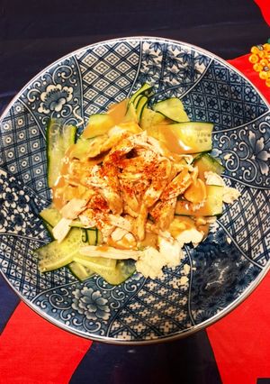 鶏キュウのゴマだれ和え-レシピのメイン写真