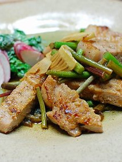 豚肉のソーテーの山菜ソース-レシピのメイン写真