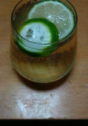 白桃煎茶のライムソーダ-レシピのメイン写真