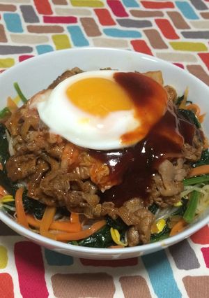 超簡単☆炒めるだけで激旨！ビビンバ丼☆-レシピのメイン写真
