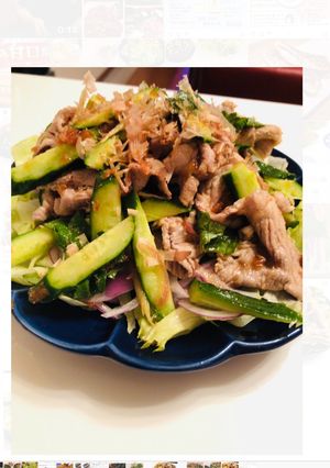 梅肉ソースの冷しゃぶサラダ-レシピのメイン写真