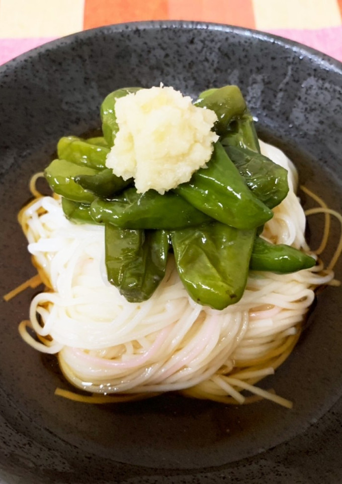 ししとう☆そうめん！-レシピのメイン写真