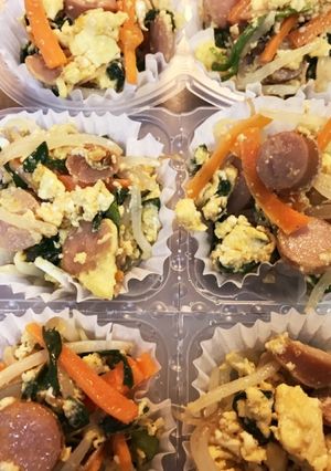弁当作り置き もやしとニラの卵炒め-レシピのメイン写真