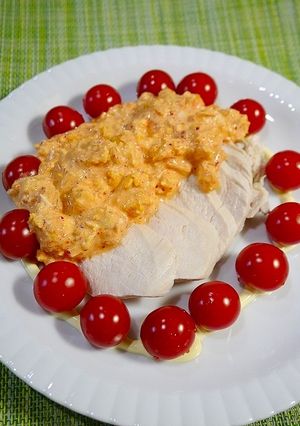 簡単！蒸し鶏のタルタルキムチサラダ-レシピのメイン写真