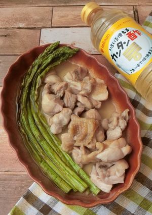 鶏ももとアスパラガスのカンタン酢漬-レシピのメイン写真