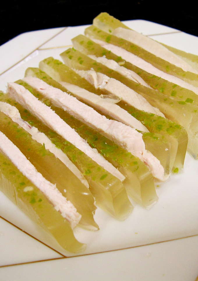 レンジ蒸し鶏と柚子胡椒ゼリーのサラダ-レシピのメイン写真