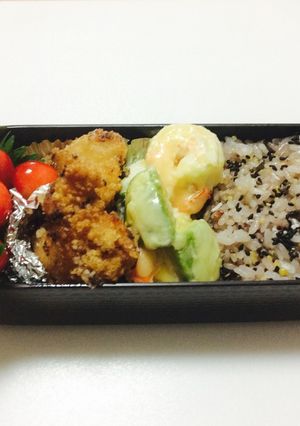 178、娘、絶賛！アンコウの唐揚げ弁当♡-レシピのメイン写真