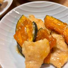 รูปของ 鶏胸肉とかぼちゃの和風甘酢あん