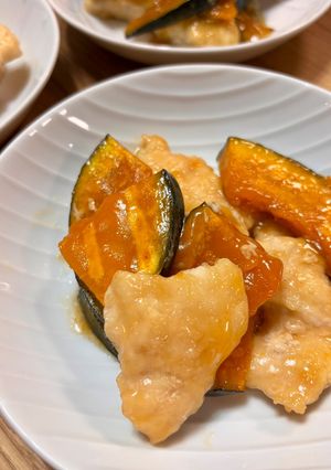鶏胸肉とかぼちゃの和風甘酢あん-レシピのメイン写真