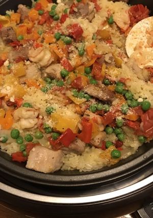ホットプレートパエリア-レシピのメイン写真