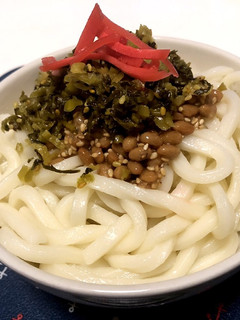 納豆うどんwith高菜漬け-レシピのメイン写真