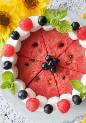 スイカケーキ-レシピのメイン写真
