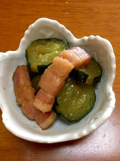 きゅうりとベーコンの煮物♪-レシピのメイン写真