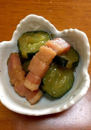きゅうりとベーコンの煮物♪-レシピのメイン写真