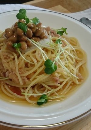 簡単！さっぱり納豆おろしパスタ-レシピのメイン写真
