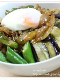 夏野菜のしょうが焼き丼-レシピのメイン写真