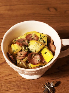 丸ズッキーニとフランクフルトの炒め物-レシピのメイン写真