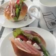 朝サンド③ 生ハム・モッツァレラ・トマト