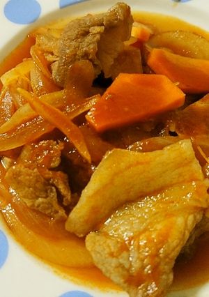 豚こま肉と野菜のトマトジュース炒め煮-レシピのメイン写真