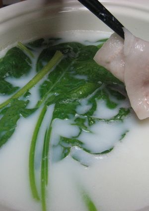 豚肉とほうれん草の牛乳しゃぶしゃぶ～-レシピのメイン写真