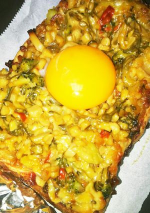 納豆野菜トースト-レシピのメイン写真