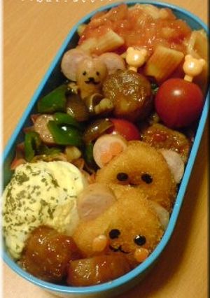 ♪お弁当♪(キャラ弁)チンしてくま-レシピのメイン写真