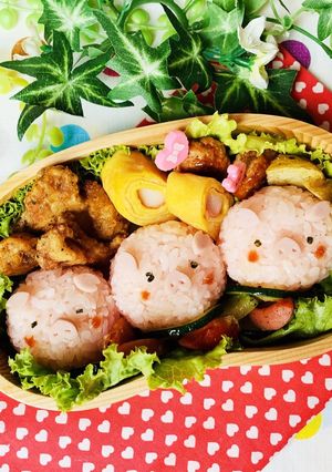 こぶたちゃん弁当♡-レシピのメイン写真