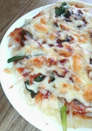 おから生地のピザ♡野菜たっぷりピリ辛味-レシピのメイン写真