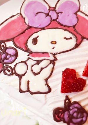 可愛い四角いケーキ マイメロ その他-レシピのメイン写真