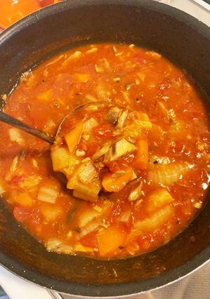 簡単!サバ缶で♪白菜とトマト煮込み☆-レシピのメイン写真