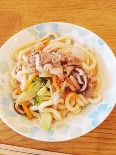 かつお風味のお急ぎ@焼きうどん-レシピのメイン写真
