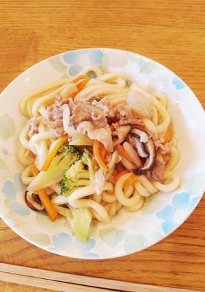 かつお風味のお急ぎ＠焼きうどん-レシピのメイン写真
