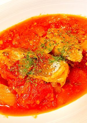 簡単旨味たっぷり♡絶品鯖のトマト煮込み-レシピのメイン写真
