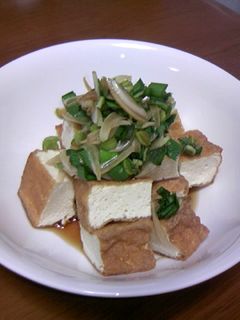 焼き厚揚げ☆にら醤油-レシピのメイン写真