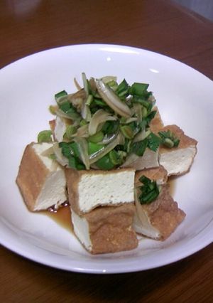 焼き厚揚げ☆にら醤油-レシピのメイン写真