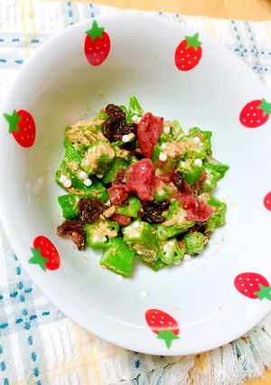 オクラの梅肉和え-レシピのメイン写真