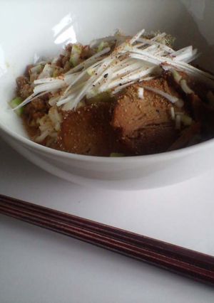 納豆＆チャーシューのせ冷麦-レシピのメイン写真