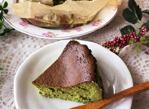 バスク風チーズケーキ♡抹茶バスチー-レシピのメイン写真