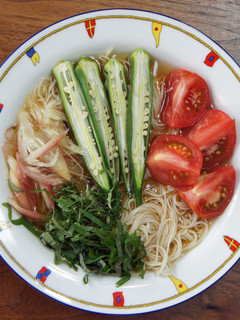 彩り薬味でぶっかけそうめん-レシピのメイン写真