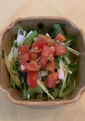 水菜と長芋のサラダ-レシピのメイン写真