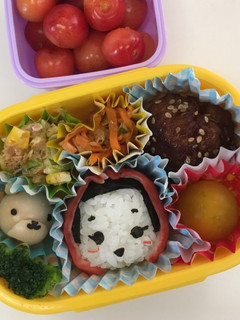 簡単なキャラ弁 赤ずきん?森のクマさん?-レシピのメイン写真