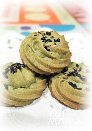 卵白救済！サクサクぐるぐるクッキー★抹茶-レシピのメイン写真