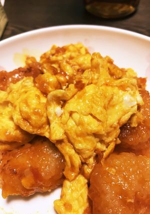 手抜きエビチリと卵の炒め物-レシピのメイン写真