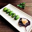 和風。青シソご飯包みと梅大根