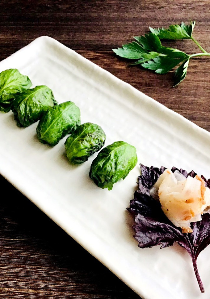 和風。青シソご飯包みと梅大根-レシピのメイン写真