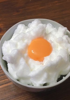朝ごはん！ふわふわメレンゲ♡卵かけご飯-レシピのメイン写真