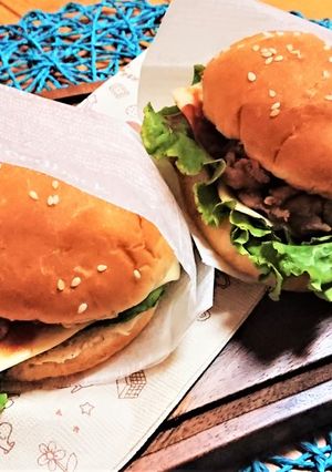 簡単！子供喜ぶ！【焼肉チーズバーガー】-レシピのメイン写真