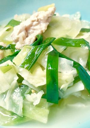 鶏肉＆野菜スープ(にんにくオリーブ油)-レシピのメイン写真